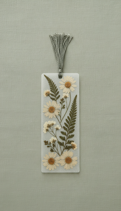 Artisanal Pressed Flower Bookmark